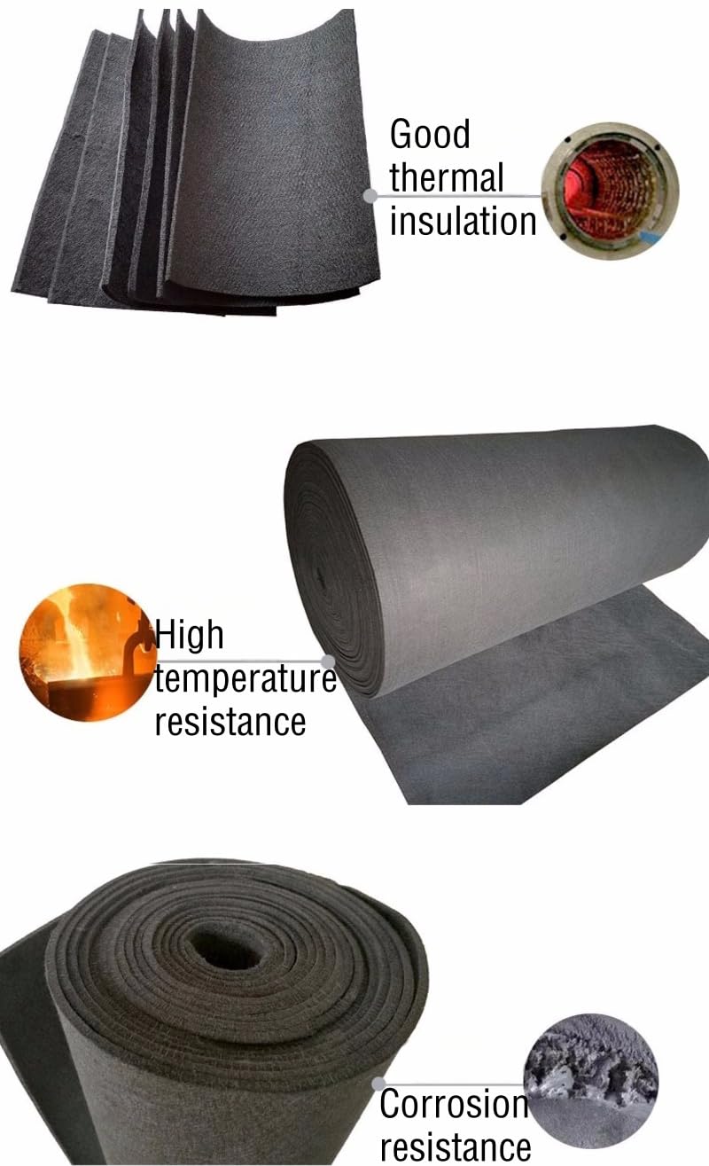 Fieltro de carbono de grafito de alta pureza para baterías de almacenamiento de energía 3mm 200x1200mm