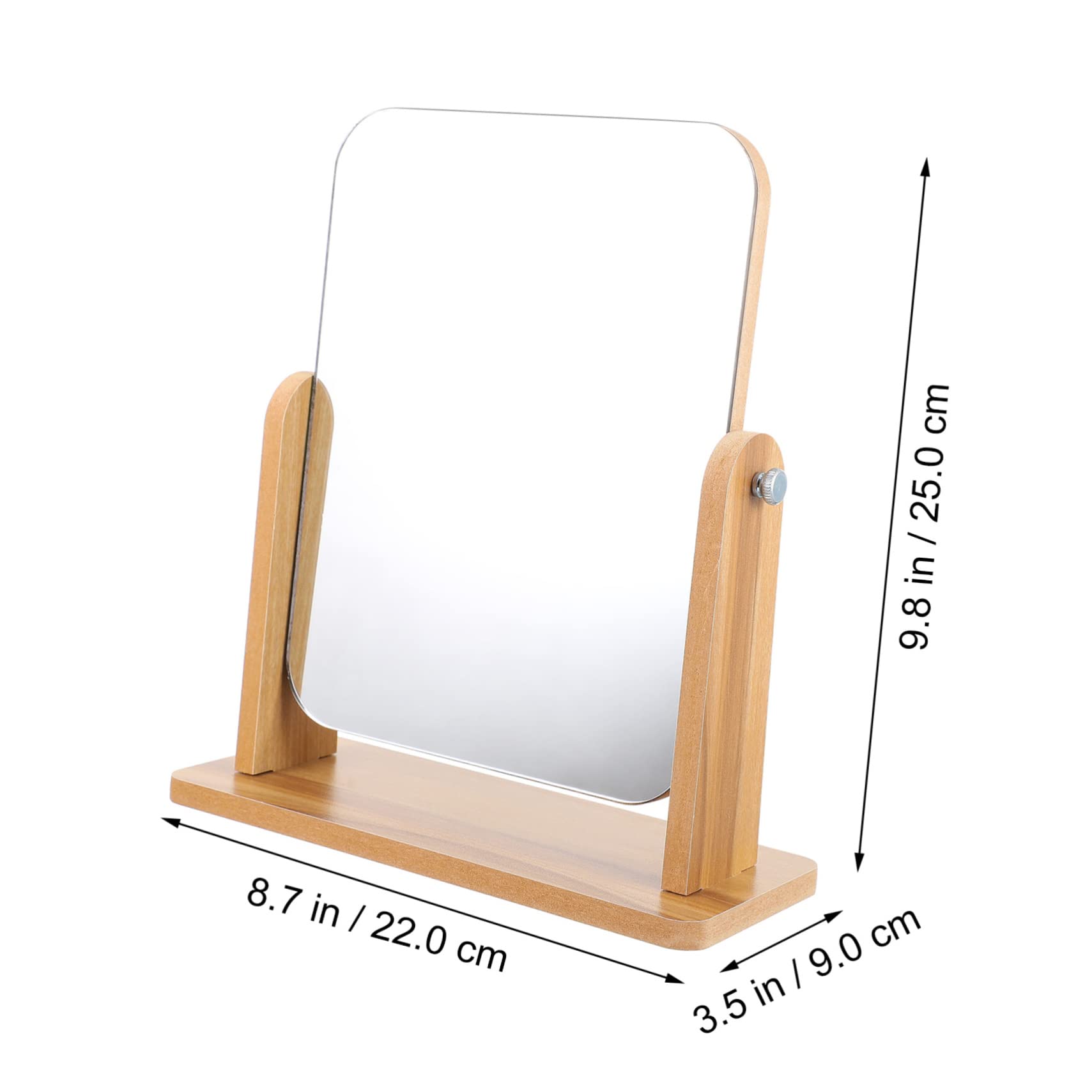 VICASKY 1Pc Desktop Cosmetic Mirror with Base Tabletop Beauty Mirror for Home Bathroom Salon Use Present for Women Birthdays Valentine Day and More
