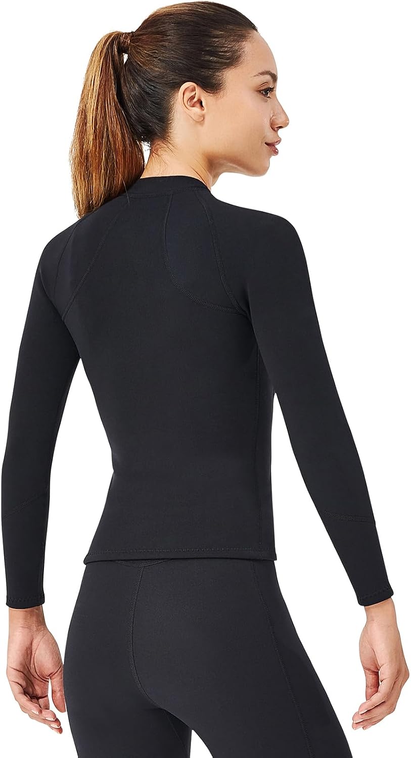 2mm Neoprene Diving Top, Lightweight Long Sleeves Wetsuit, Diving Snorkeling Top with Warmth Retention, Ideal for, Snorkeling & Surfing