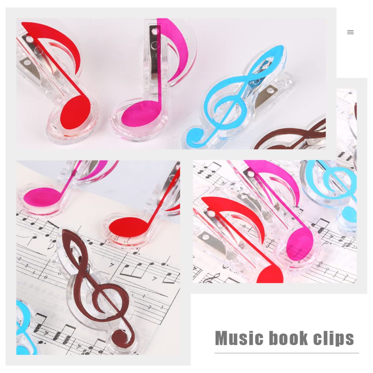 40stücke Teiliges Notenhalter Clips Für Musikbücher Praktische Klavier Notenklammern Farben Für Musiker Und Notenständer