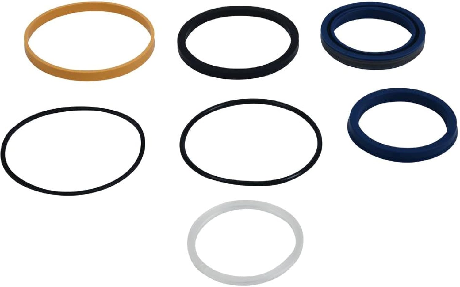 Rareelectrical Hydraulic Cylinder Seal Kit Compatible With Ford 345C 345D 445C 445D 455C 545C 555C 655C Backhoe Loader Lift 80Mm Bore 50Mm Rod All Seals Included Replaces 83971962 Fp417