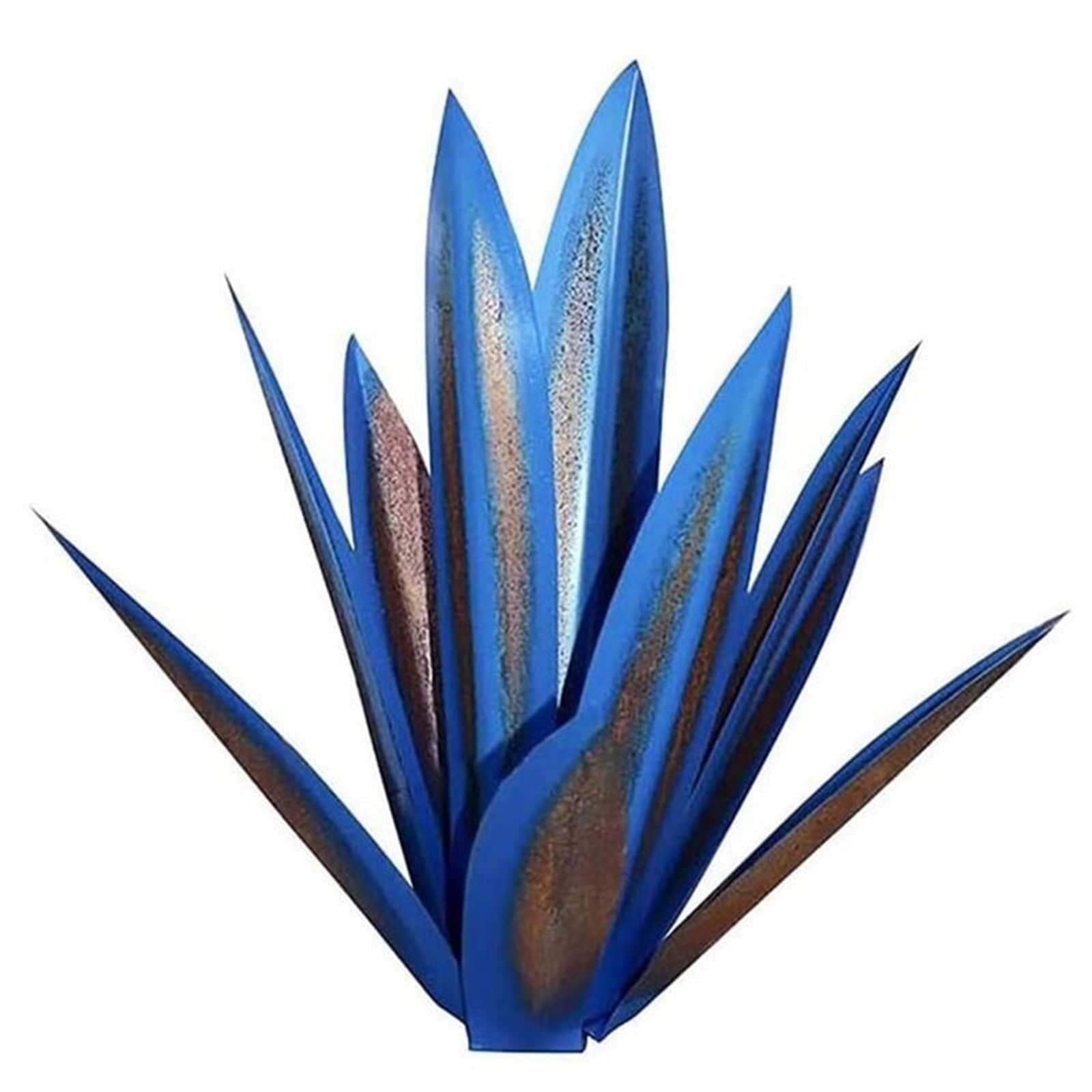 ZFIHAV 1pcs Tequila Rustic Sculpture Metal Agave Plant Home Decor Hand Painted Garden Ornaments Outdoor for Garden