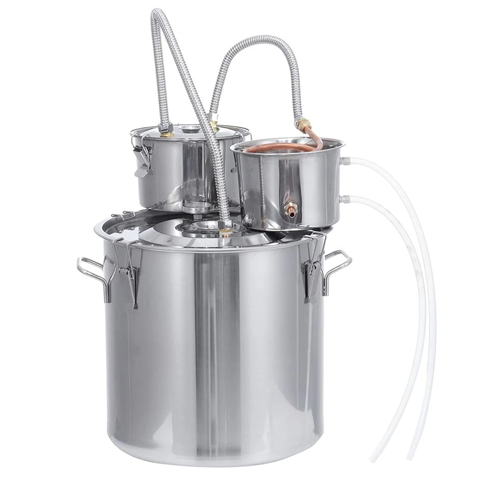 Kelunis Moonshine Still Water Alcohol Distiller, Stainless Spirits Boiler Home Brew Wine Making Kit Condenser Keg With Copper Tube For Diy Whisky Wine Brandy,12L