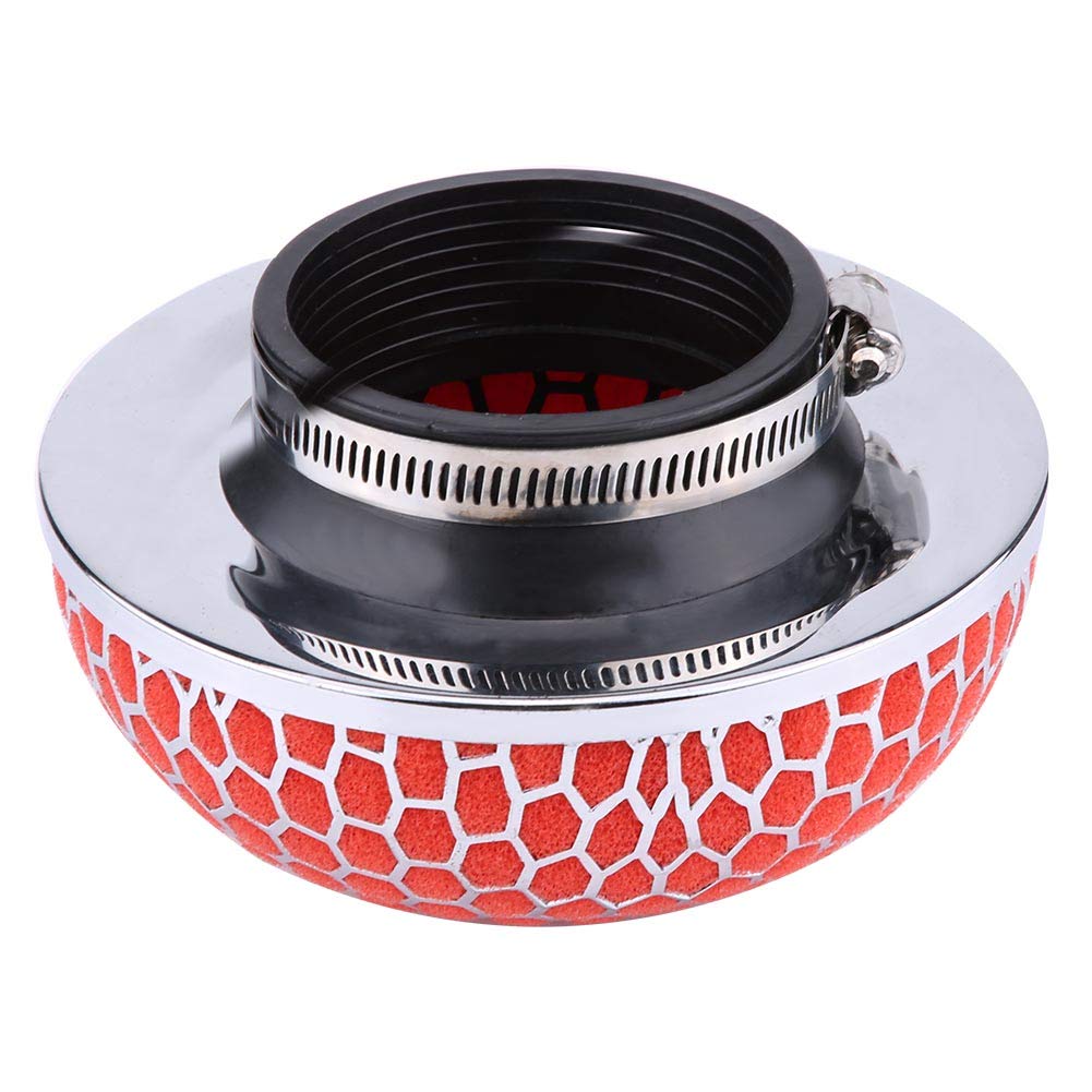 EVGATSAUTO Reemplazo del filtro de aire del automóvil, limpiador universal de admisión de aire para automóviles de gasa de espuma de hongo de alto flujo para la mayoría de los automóviles.(rojo)