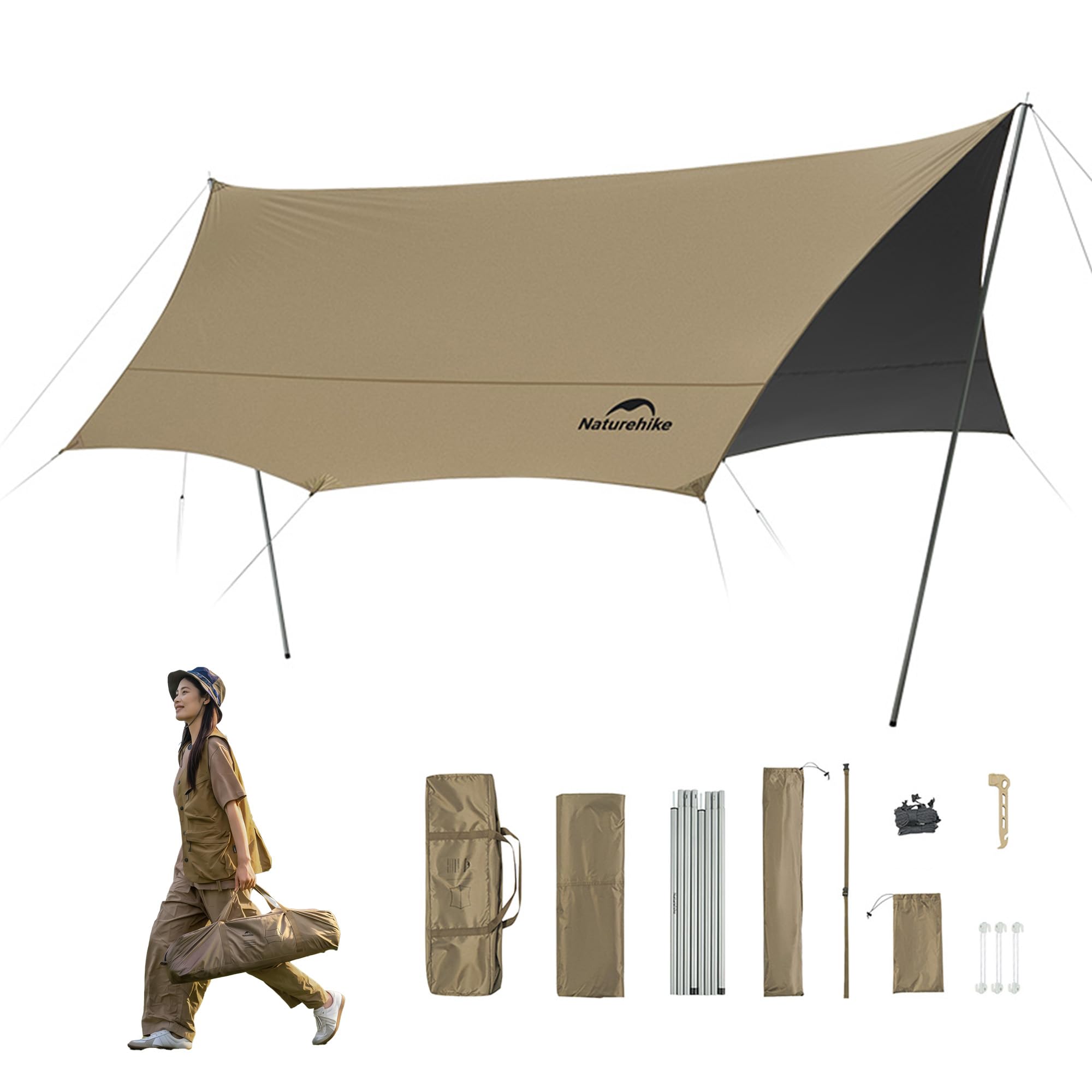 Amazon | Naturehike キャンプタープ ダウン15℃ 10㎡~22㎡ UPF50+ 防水