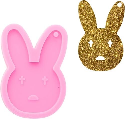 Moldes de silicona para llavero con forma de cabeza de conejo súper brillante, moldes de resina para bricolaje, moldes de arcilla polimérica con disponible en Yaxa Costa Rica