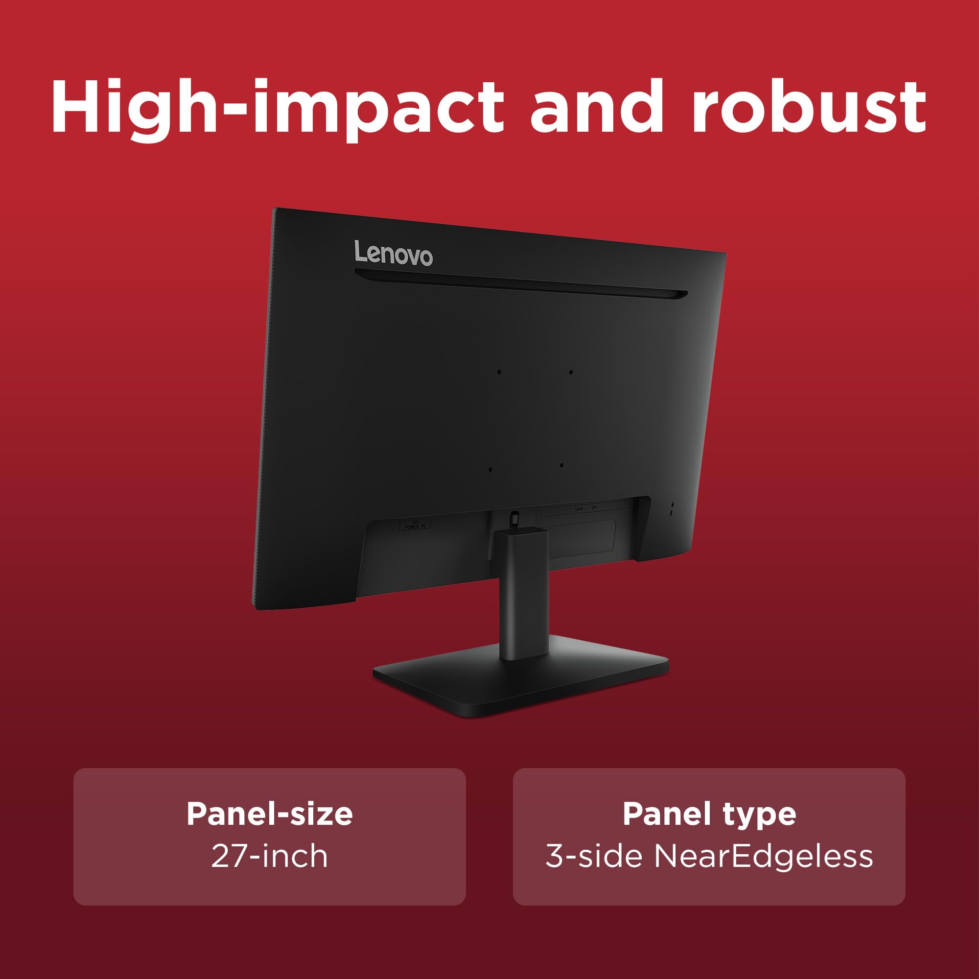 Lenovo L27qe 27" QHD WLED Monitor 2560x1440 100 Hz IPS HDMI DisplayPort TÜV Eye Comfort