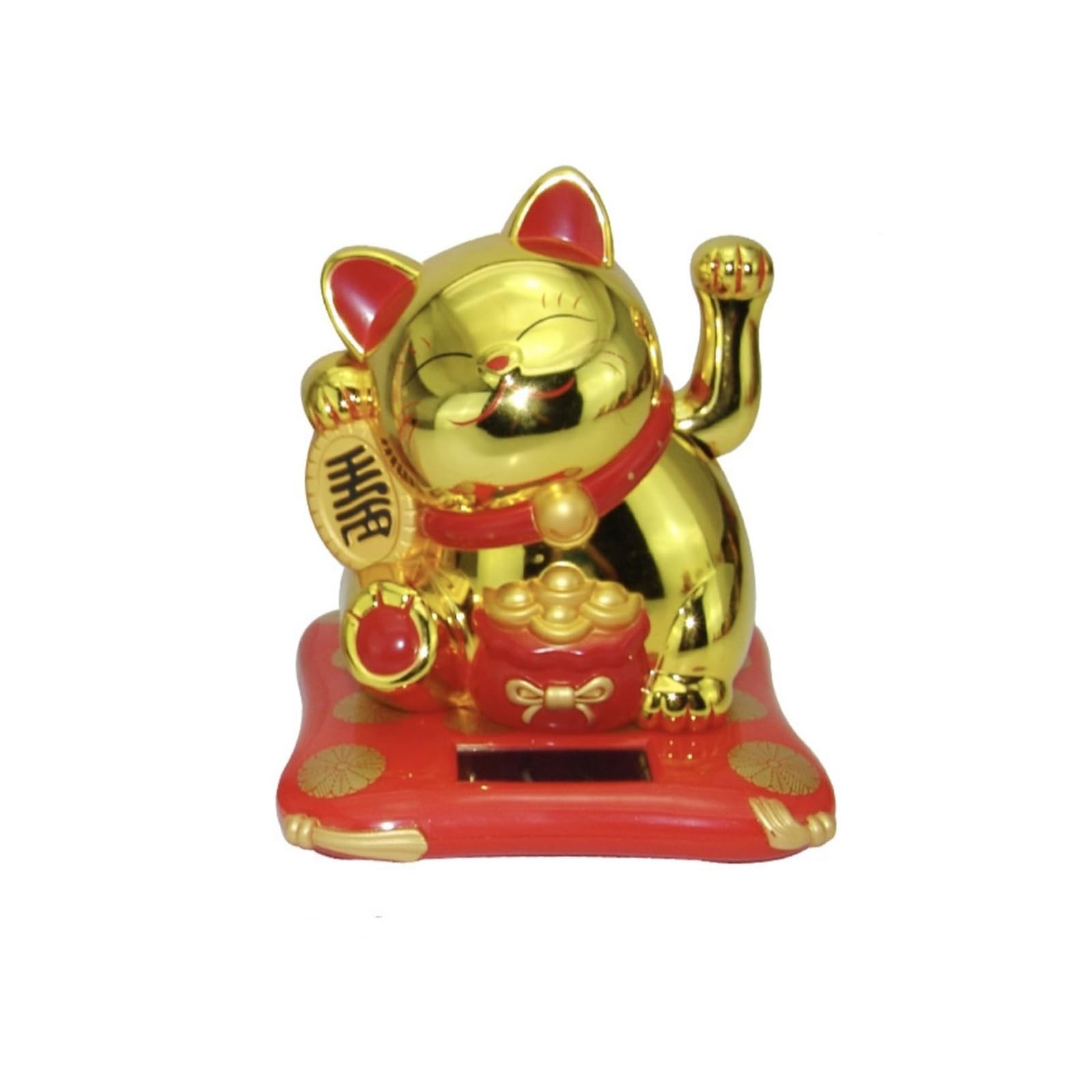 Hsioluted Quiet Solar Wealth Puss Car Charm 5.5 Inch Polystyrene Decorative Symbol for Best Vehicle Interior Deck Battery Complimentary Solar Successful Puss Display Deck