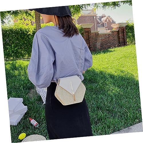 GALPADA 1pc Straw Woven Bag Shoulder Bag Sling Bag for Women Crossbody Womens Summer Purses Messenger Bag for3