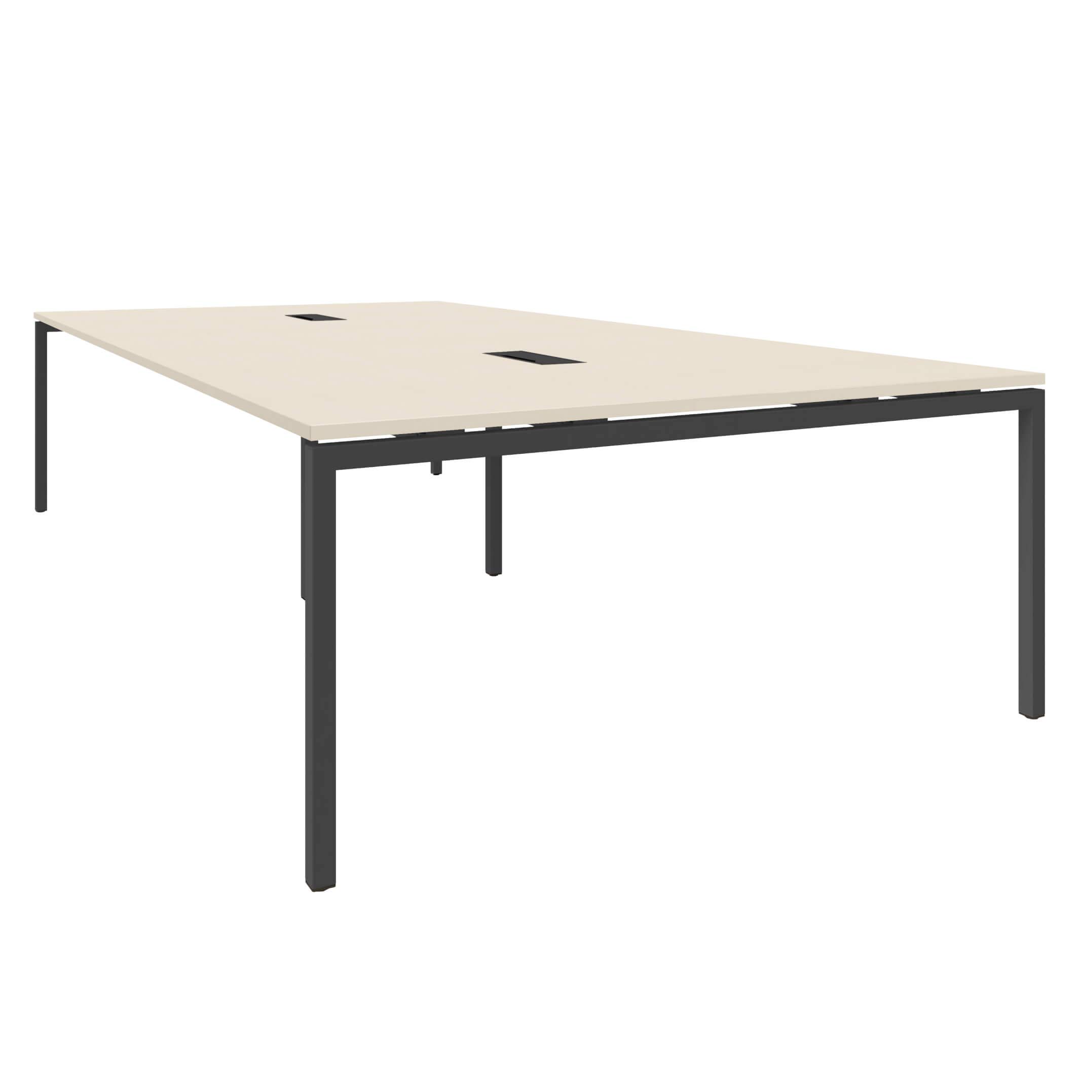 Weber Büro leben GmbH NOVA Tavolo da conferenza, 320 x 164 cm, in acero con elettrificazione, colore struttura: antracite