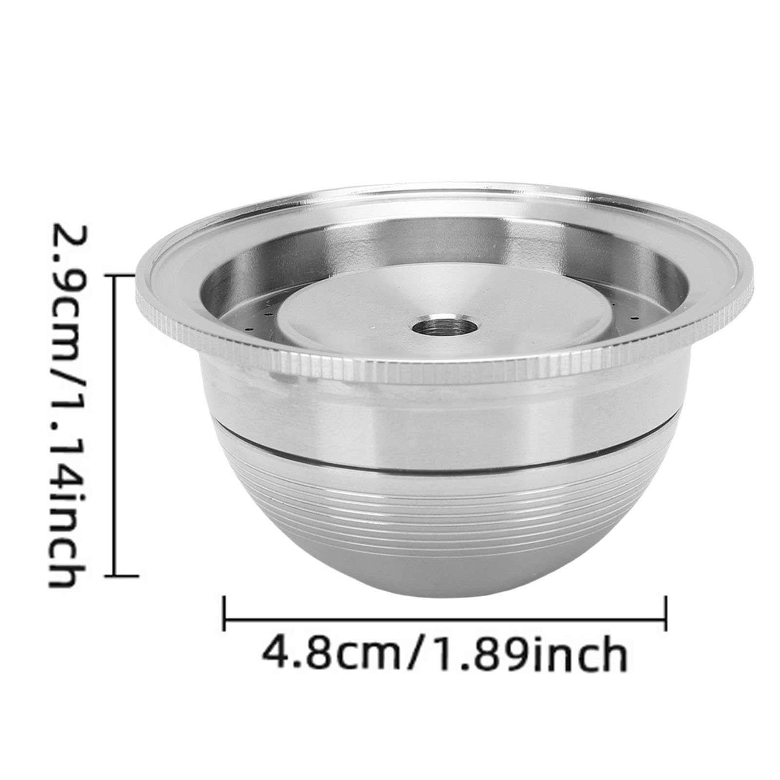 Generic Kit de Cápsulas de café Recargables, Cápsula de café Reutilizable de Acero Inoxidable de 80 Ml con Cepillo y Cuchara para Entusiastas de la Elaboración Casera y del