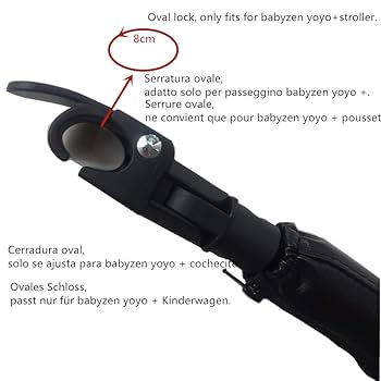 LLUFO Baby Stroller Bumper Bar,Armrest,Crossbar,Handle Bar,Handrail Compatible With BBZ Yoyo Stroller/Yoyo+ / Yoya Stroller Accessories-Black PU Leather