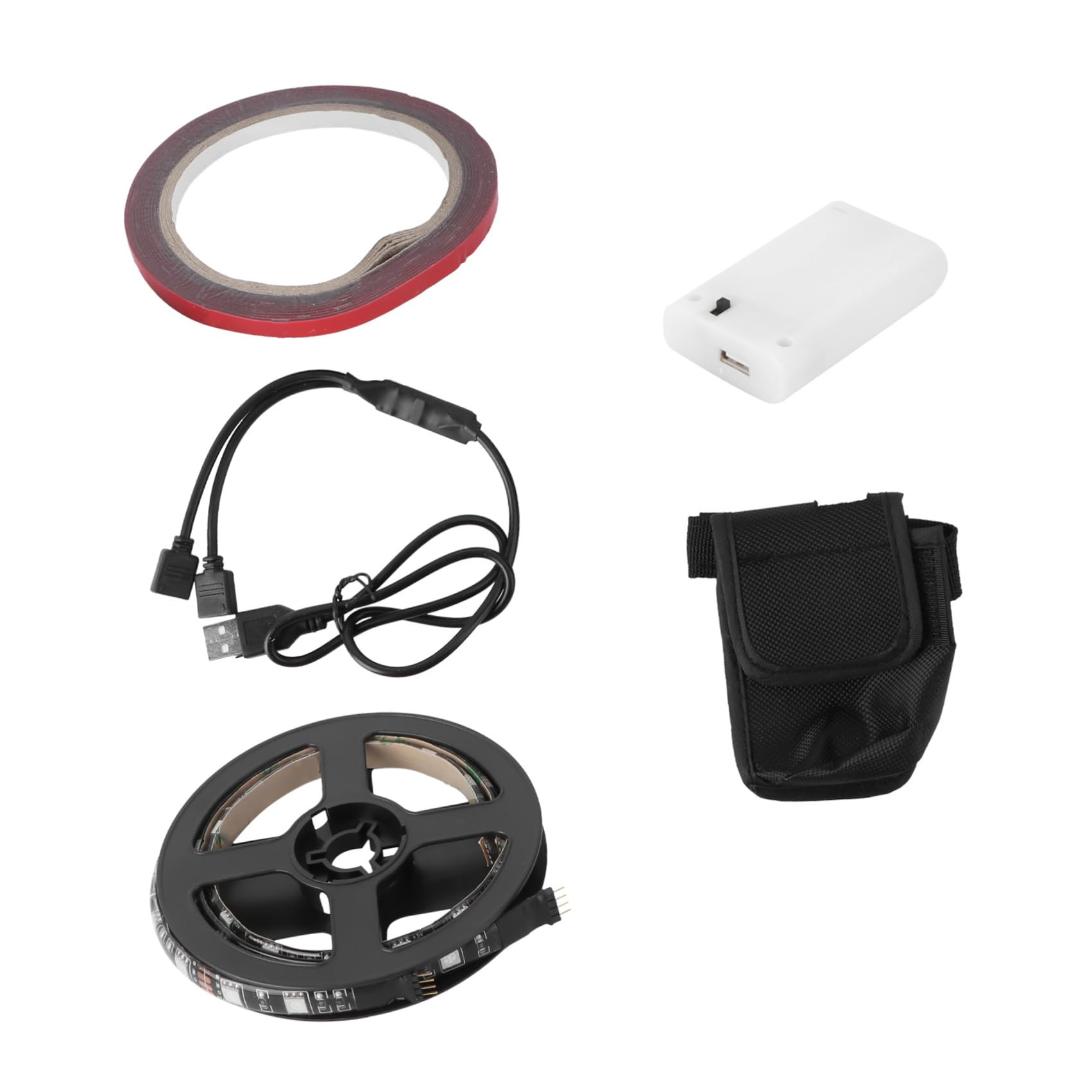 BESPORTBLE Striscia Luminosa Decorativa per Monopattino Elettrico, Indicatore Luminoso, Resistente all'Acqua, Nero, per Giorni di Pioggia e Neve