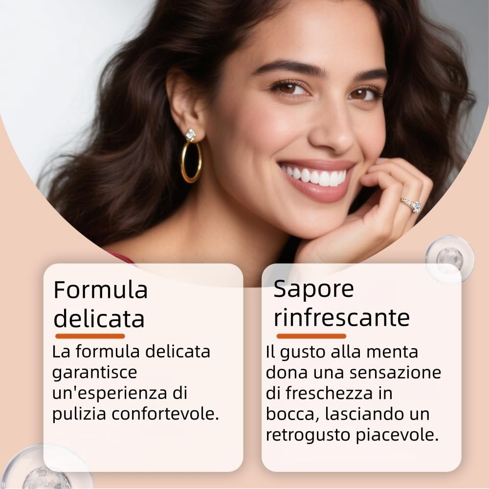 kugig dentifricio, deterge delicatamente, rinfresca l'alito, protegge gengive, per denti sensibili, sbianca e cura profondamente.