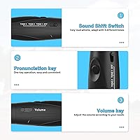 Vista 6 de Silbato electrónico, silbatos electrónicos de mano, silbato de alto volumen de 3 tonos de emergencia, silbato de volumen ajustable con cordón