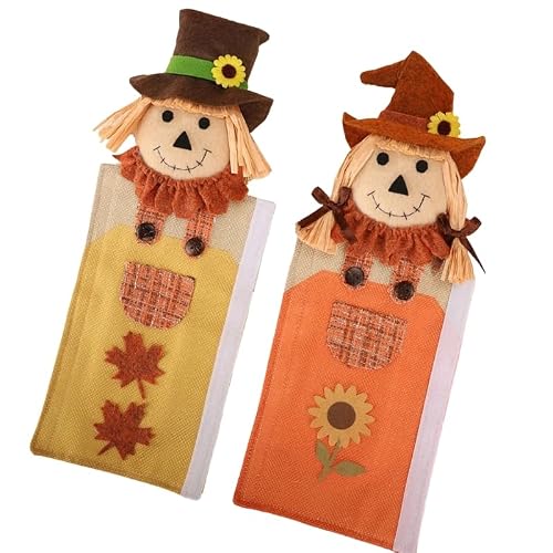 Ljmyy Orange 2Pcs Refrigerator Handle Covers Fridge Handle Protectors Cover Freezer Door Grip Sleeves For Harvest Festival Decoration