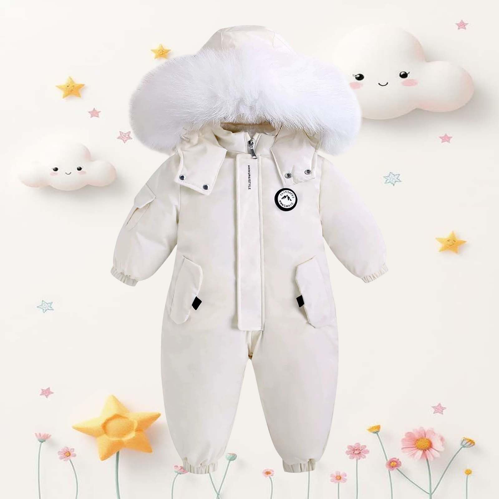 Combi Pilote Bebe Fille Vetement Bebe Garçon Combinaison De Ski Hiver Garcon Ensemble 6 Mois Costume Puericulture Bébé Naissance Doudoune Nid d'ange Cosy pour Poupon Polaire Pyjama Mignon Pilou