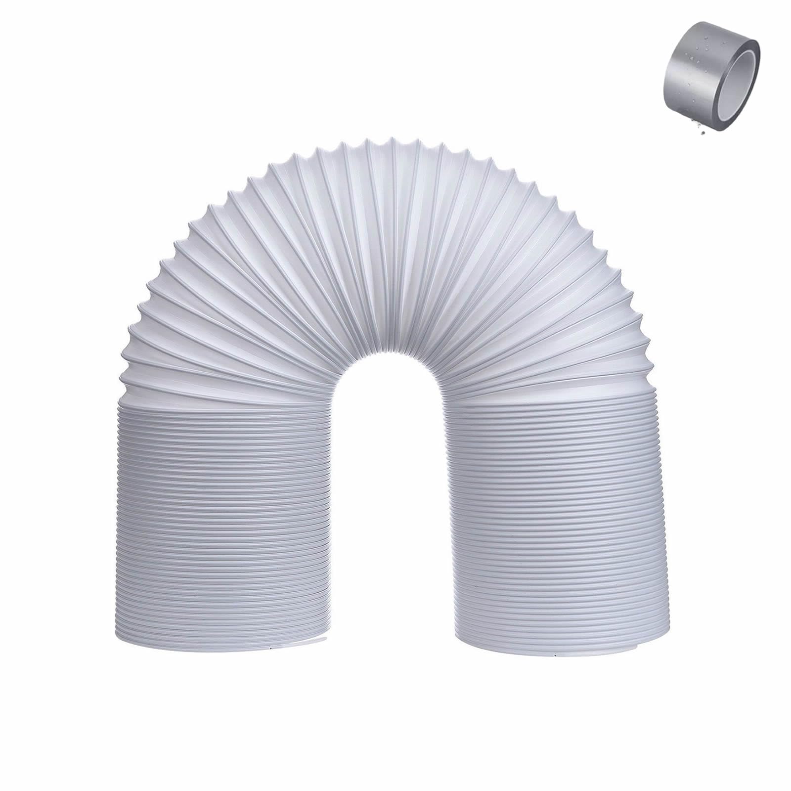 Air Conditioning Exhaust Hose,Dryer Vent Hose,Universal Air Conditioner Hose Extension,Diameter 13CM/15CM,Length 1M/1.5M/2M/3.0M,Retractable,Made of PP Steel Wire Tube (Right Rotation - 15CM, 1.5M)