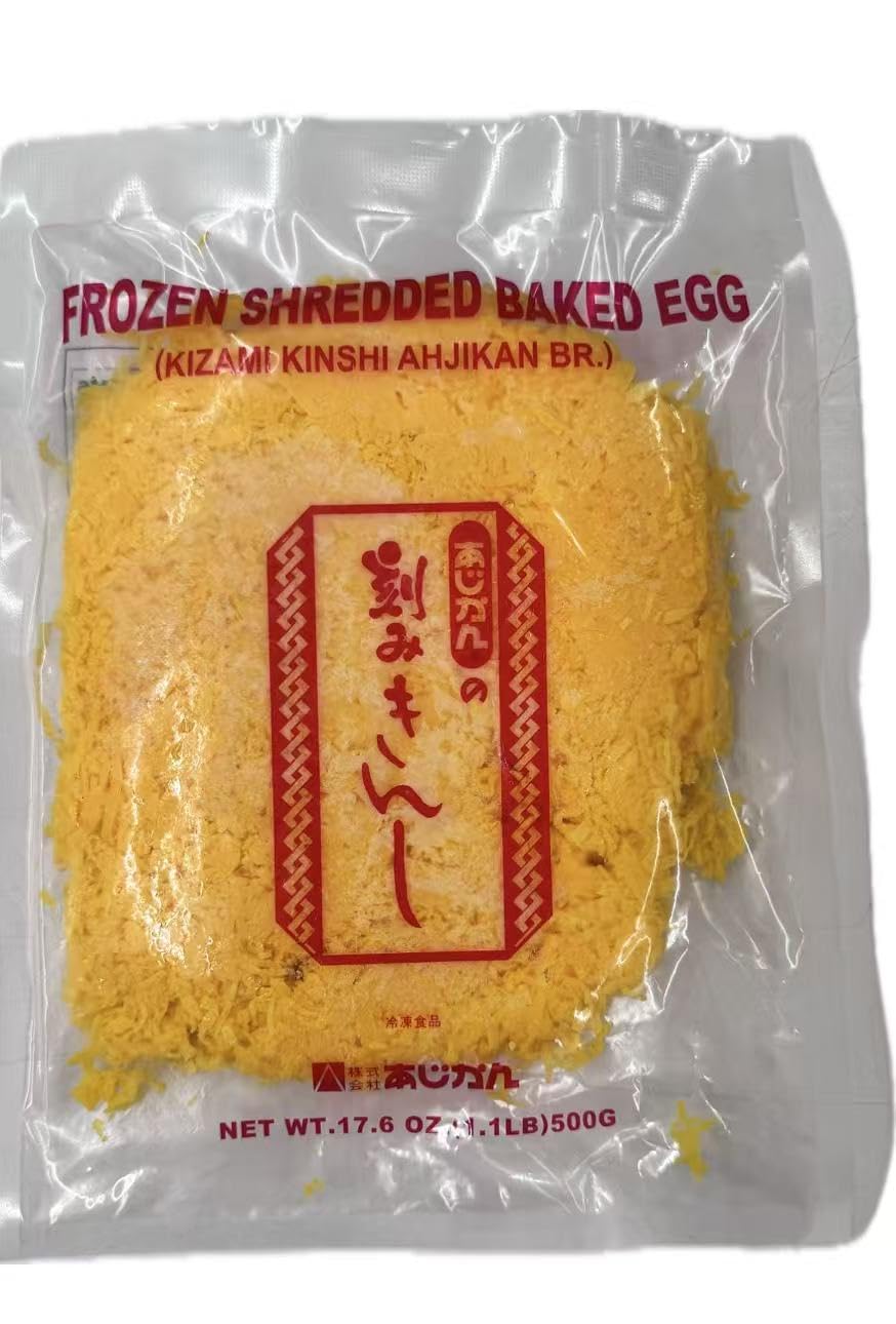 Frozen Shredded Baked Egg Fulled Cooked (KIZAMI KINSHI AHJIKAN BR.) 3 * 1.1 LBS