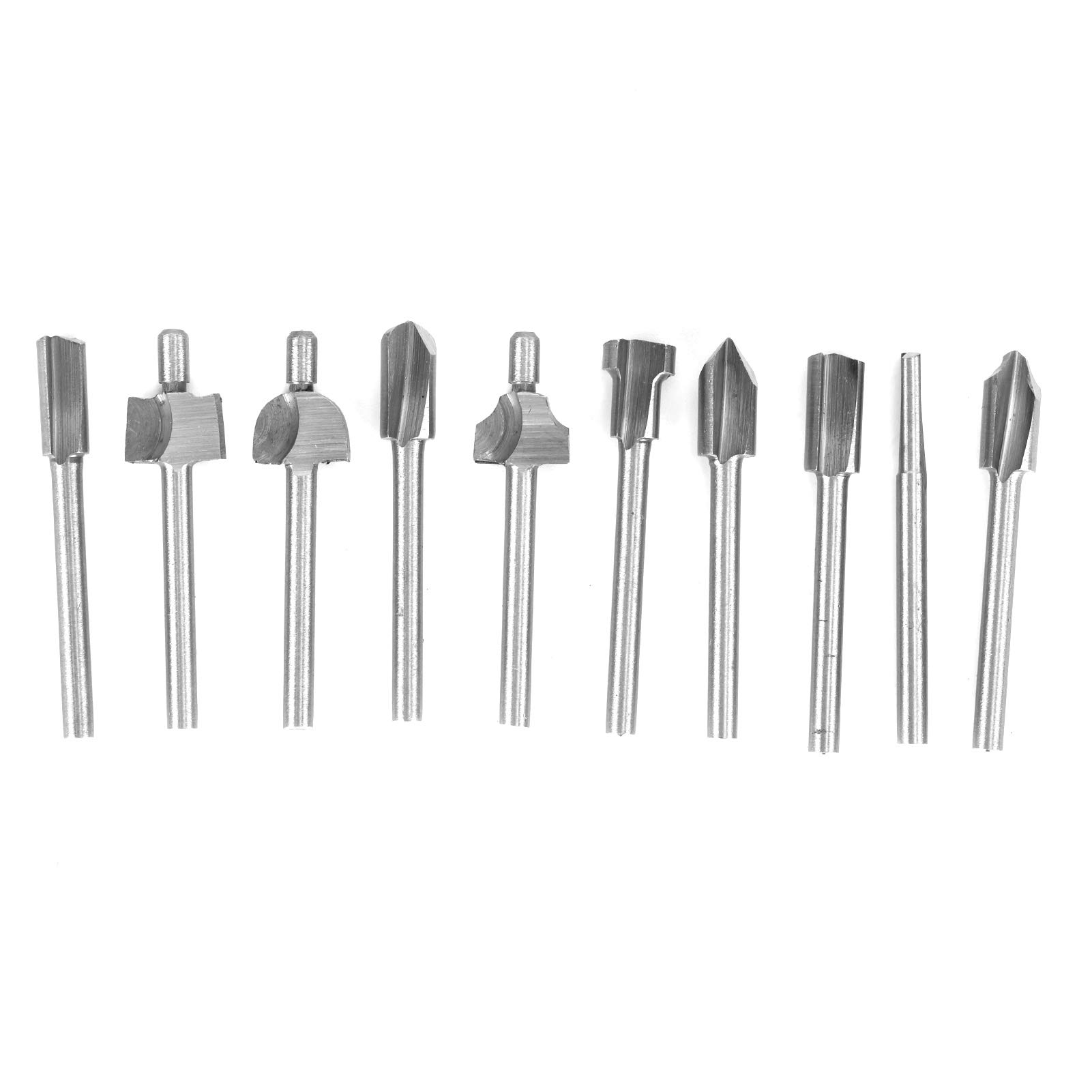 10Pcs Milling Cutter High Speed Steel Trim Engraving Bit Electric Trimmer Accessory