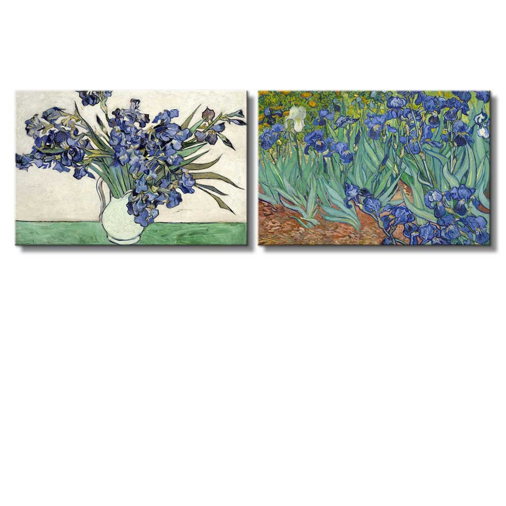 Vincent Van Gogh Ölgemälde Reproduktion Set Von 2 – Wandbilder Auf Leinwand, 16x24 Zoll Pro Panel, Fertig Zum Aufhängen – Wall26