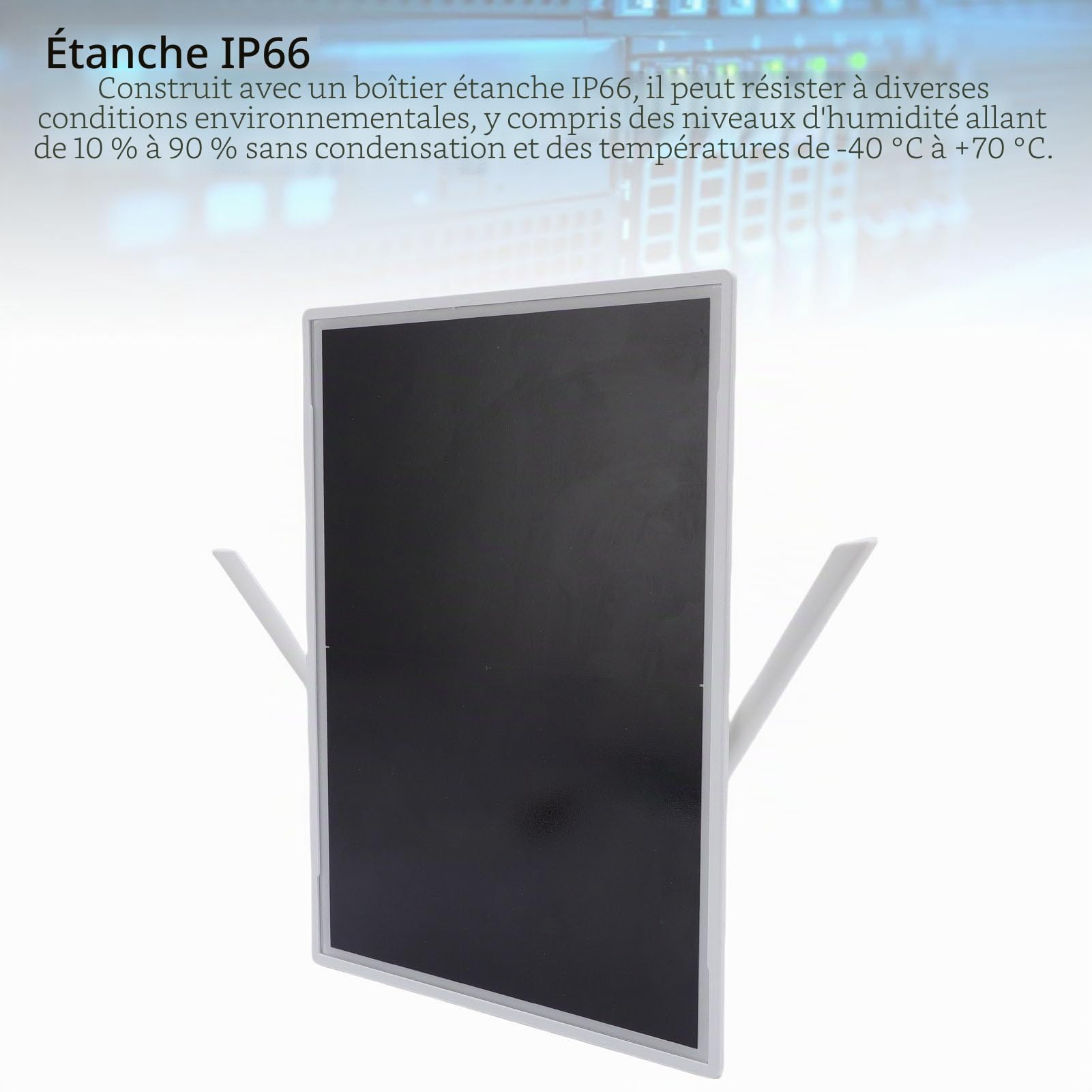 Solar WiFi Extender Signal Booster Outdoor, 328,1ft de Longue Portée, Répéteur WiFi de 2,4 GHz, avec Panneau Solaire 15W et Batterie 25000mAh, Prend en Charge 15 Appareils
