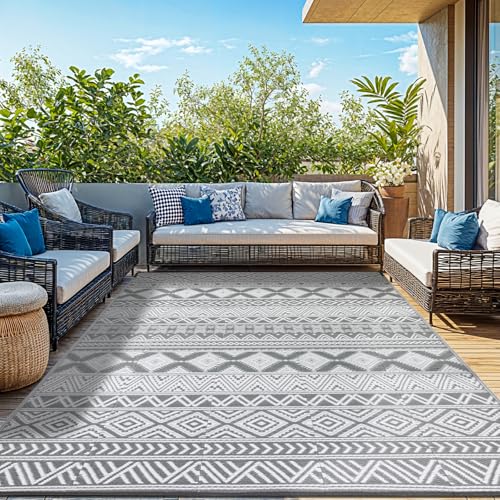 Waterproof Outdoor Rug 8x10 ft, Reversible Plastic Straw Patio Rugs $34.99 AC - image 2