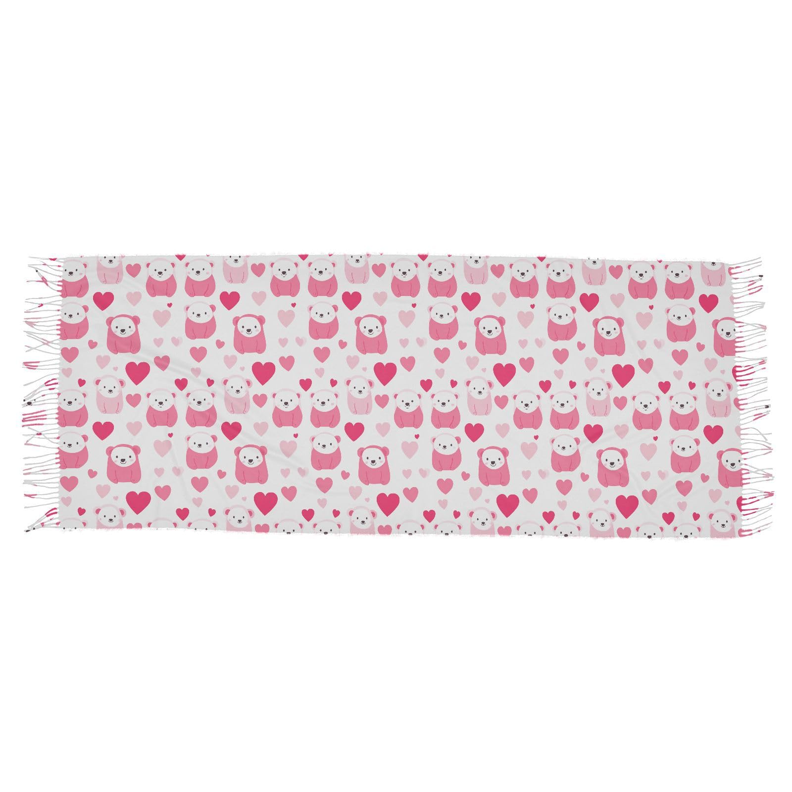 fashion cashmere feel warm scarfs for women winter holiday gifts for women Bear Valentine's Day Peach bufandas para invierno mujer