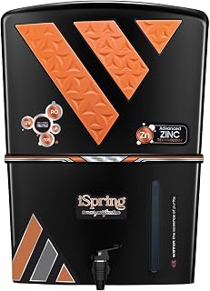 iSpring Zinc Copper Alkaline Hydrogen RO Water Purifier |12 Liter Storage | RO+ZN+CU+ALK+ Negative ORP+UV+UF+TDS+PF | Best... Price In India