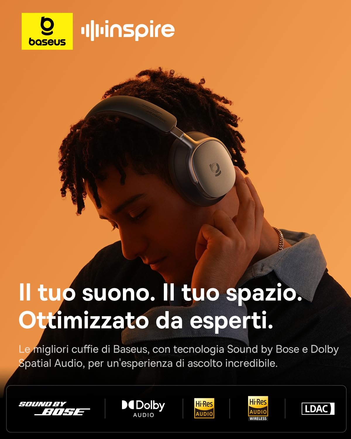 Baseus Inspire XH1 ANC Bluetooth Testaudio 100h - Dettaglio