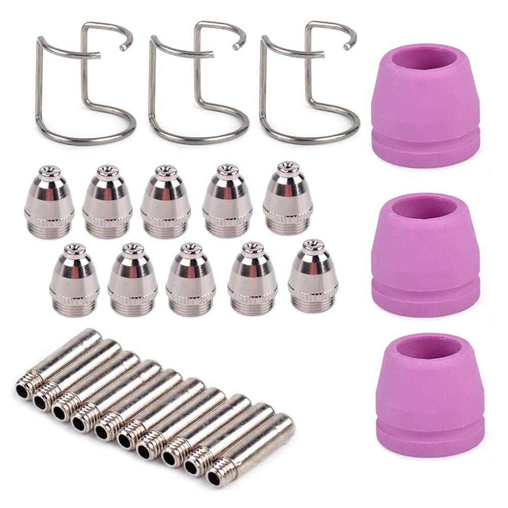 26pcs Plasma Cutter Torch Consumables,SG-55 AG-60 WSD-60 Plasma Cutter Accessories