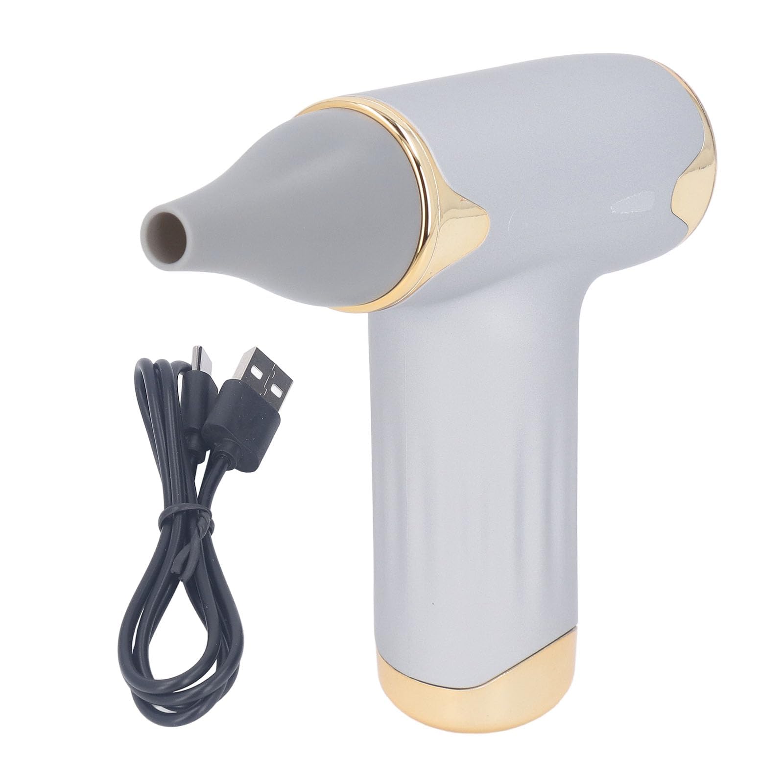 Tbest Pet Hair Dryer, High Speed 4 Levels Wind Bladeless 60W Electric Hair Dryer Handheld Dust Blower for Cats Dogs (Silver โ image 1