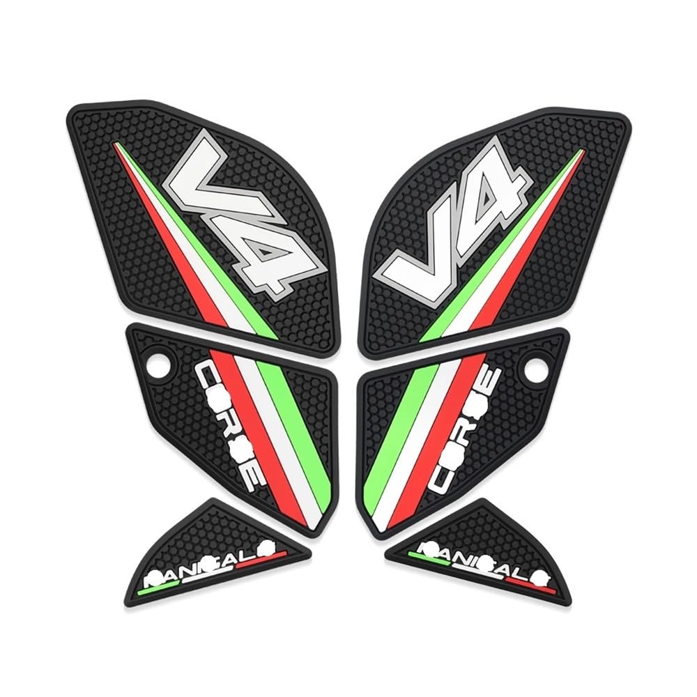 Cvgmsrgset Side 3D Rubber Protective Pad Fuel Tank Sticker For Du&Cati Panigale V4s V4r V4sp2 2022-2025