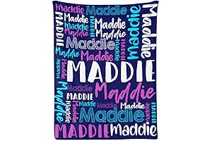Personalized Custom Name Blanket for Kids Baby Adult with Birthday Gift Options