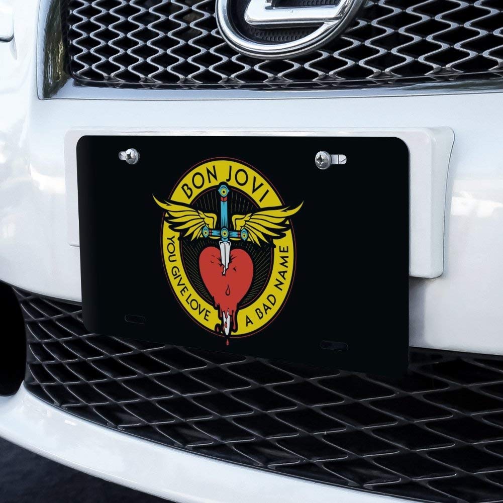 GRAPHICS & MORE Bon Jovi You Give Love a Bad Name Novelty Metal Vanity Tag License Plate