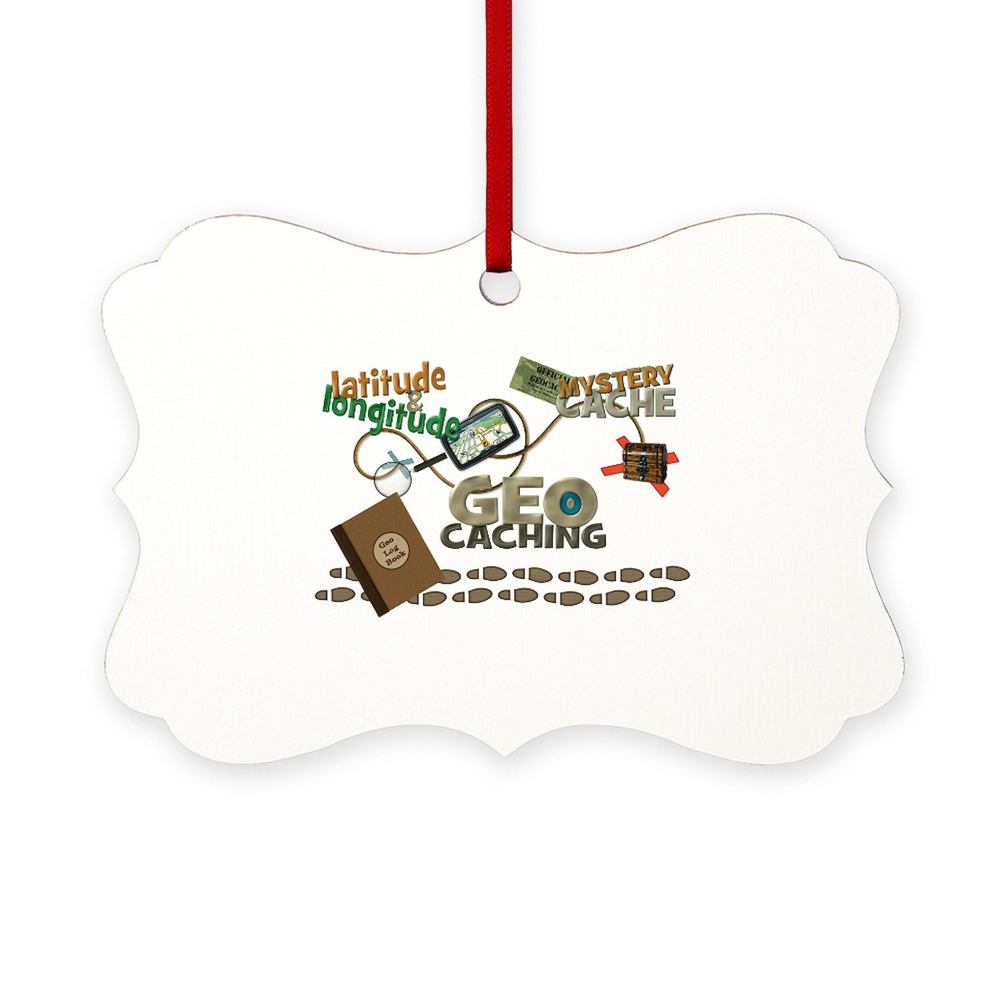 CafePress Geocache Fever Scroll Holiday Ornament 4