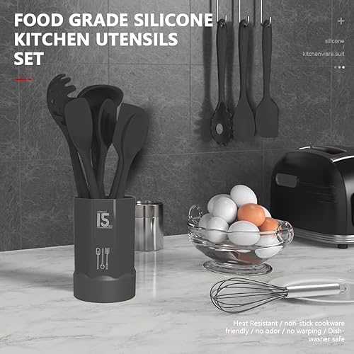 Miniatura 2 de Silicone Cooking Utensils Set - 446°F Heat Resistant Kitchen Utensils,Spatula Sets,Turner Tongs,Spoon,Kitchen Utensil Gadgets Tools Set for Nonstick