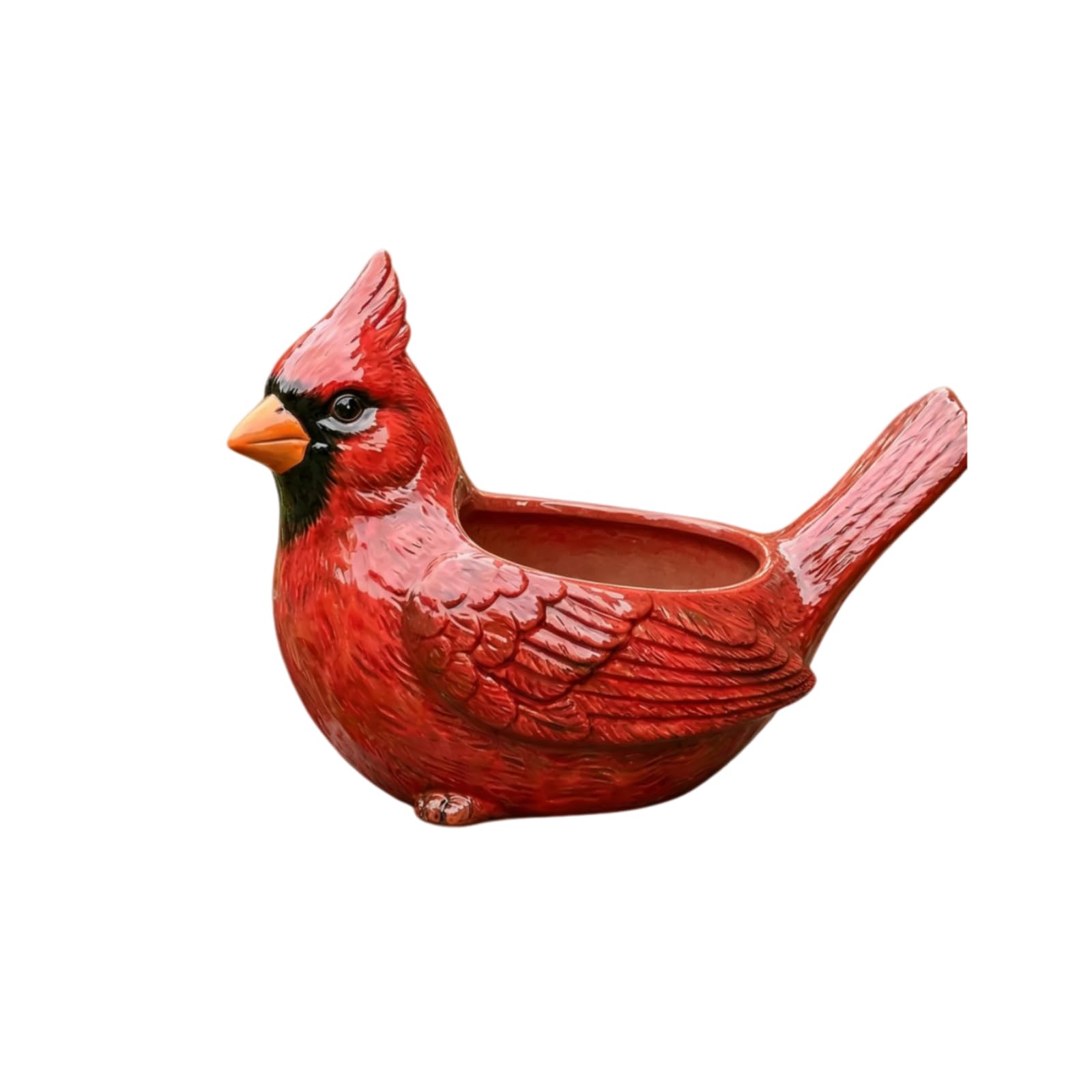 LUOBEIYAOHL Cardinal Bird Succulent Planter, Red