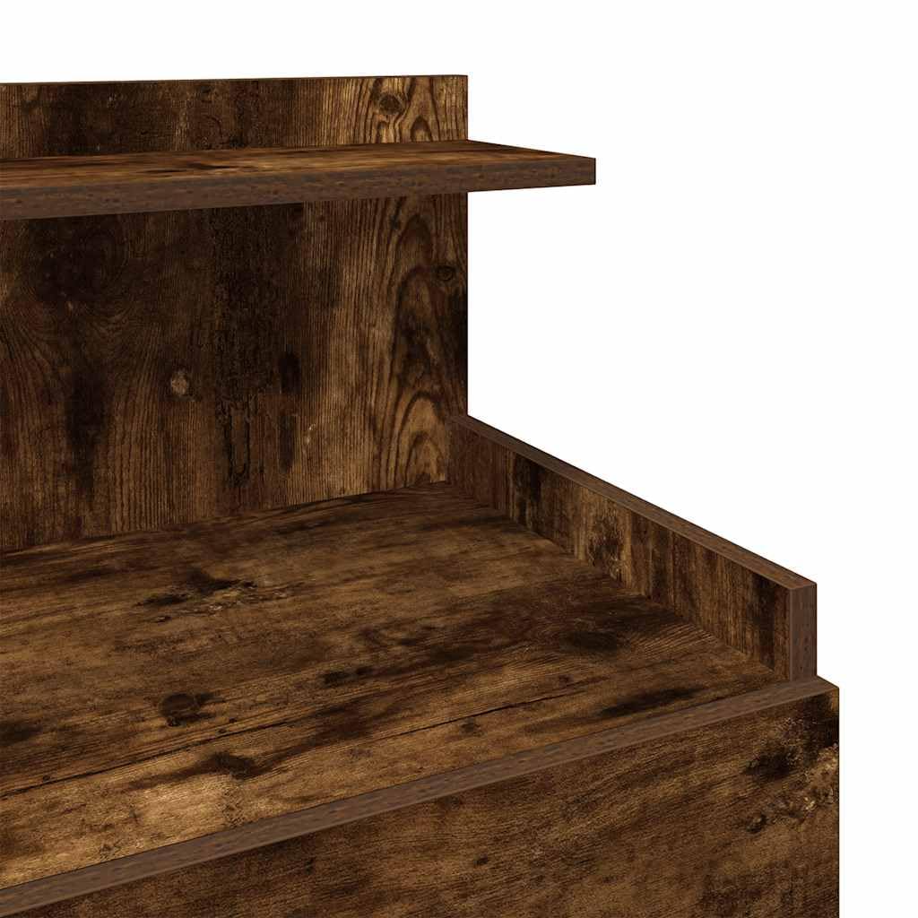 Nachttisch mit 2 Schubladen und Ablagefach aus Holzwerkstoff – Stilvoller Beistelltisch mit reichlich Stauraum für Schlafzimmer, Feuchtigkeitsbeständig und Pflegeleicht