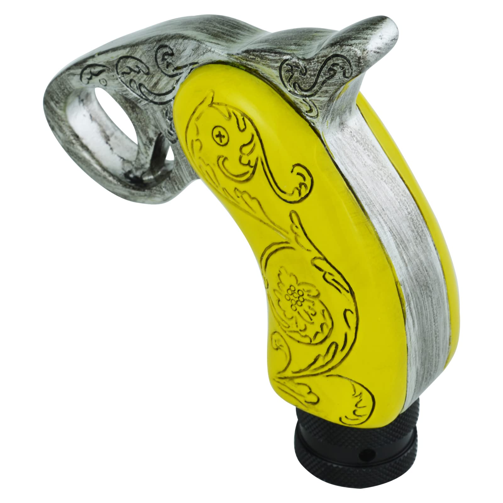 Temzzer Yellow Grip Handle Shifter Handle Knob Heavy Resin Car Gear Shifter Lever Stick For Most Manual Automotive Vehicles (Yellow)