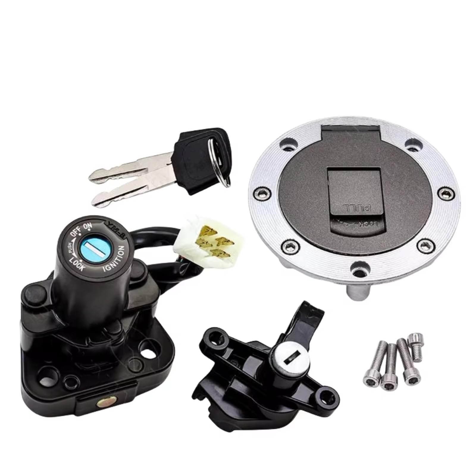 Interruttore A Chiave Compatibile Con Yamaha Per XJR400 1996 1997 1998 1999 2000 2001 2002 Set Di Blocco Interruttore Accensione Moto Universale