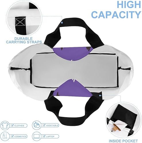 Miniatura 4 de Boston Terrier Dog Breed - Bolsa de mano para mujer, gran capacidad, para compras, comestibles, reutilizable, para viajes, picnic