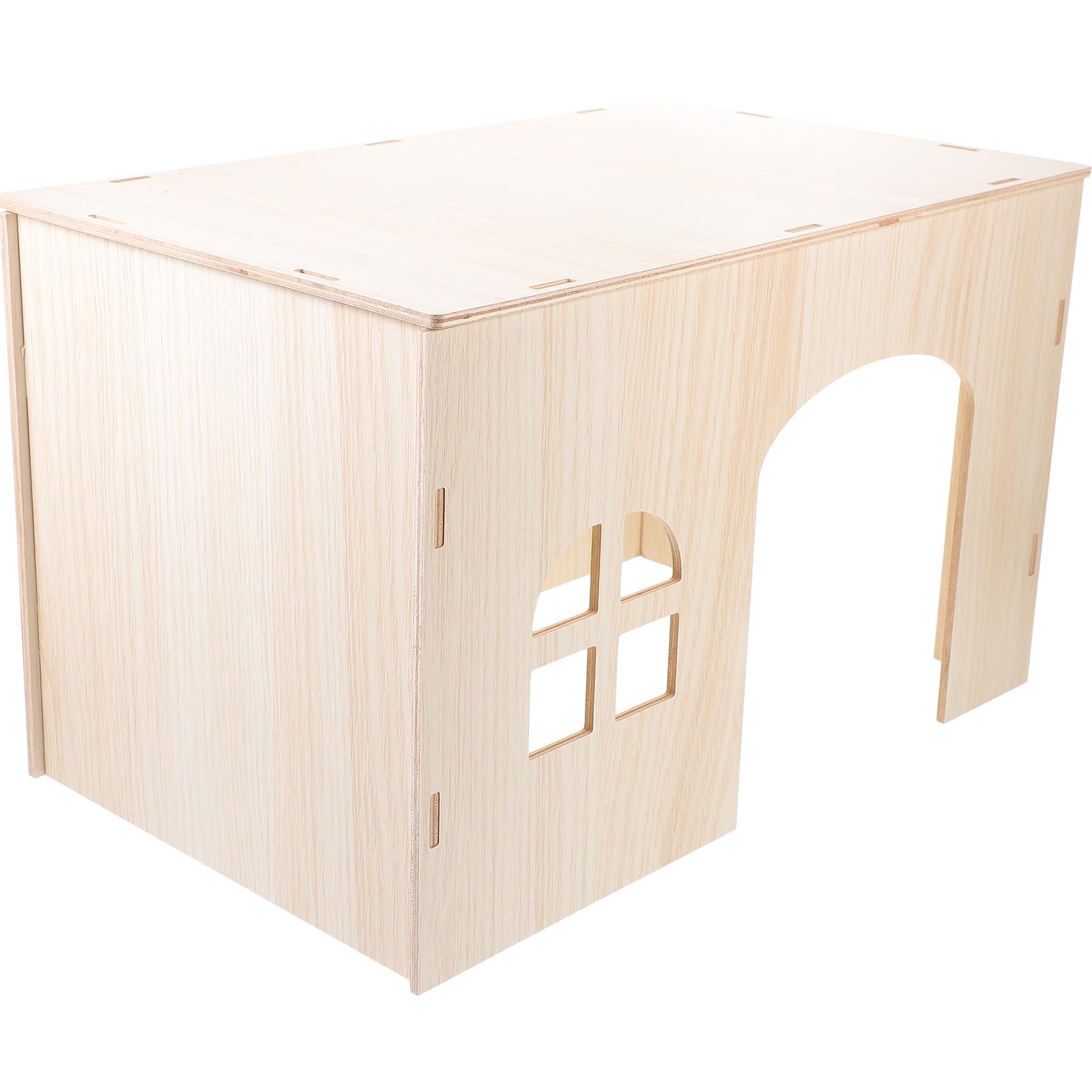 Toyvian Casa de Madera para Hámsteres y Cobayas XXL, Nido para Dormir y Escondite para Roedores Pequeños, Juguete Natural para Jaula, Refugio Multifuncional para Mascotas Pequeñas