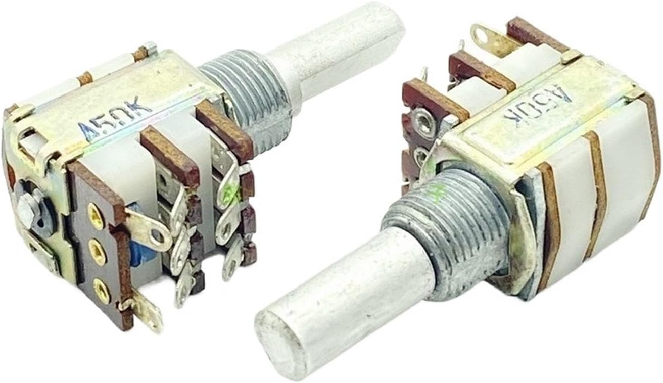 2Pcs/Lot 12 A50K 8-pin Duplex Power Amplifier Audio Computer Speaker Volume Switch Potentiometer 20mm D-axis.