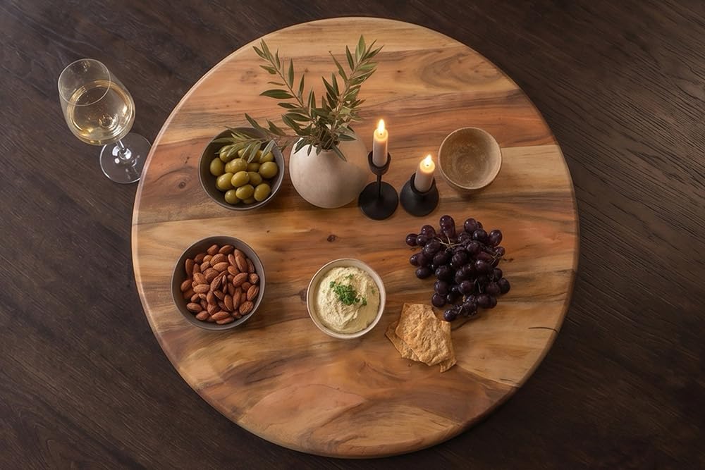 Drehteller SERVANT - 60cm - natur - Mangoholz drehbar handgefertigt