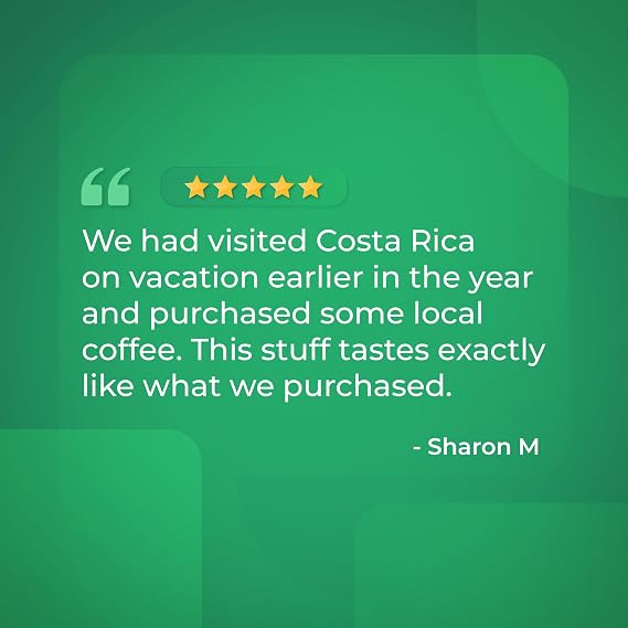 Coffee from Costa Rica Medium Roast Ground, 12OZ (340 grams), by Liquid Gold Coffee, 100% Arabica Beans, Fair Trade, Single Source Specialty Coffee from Coopeagri Farm, Small Batch Roasted in USA, South Carolina