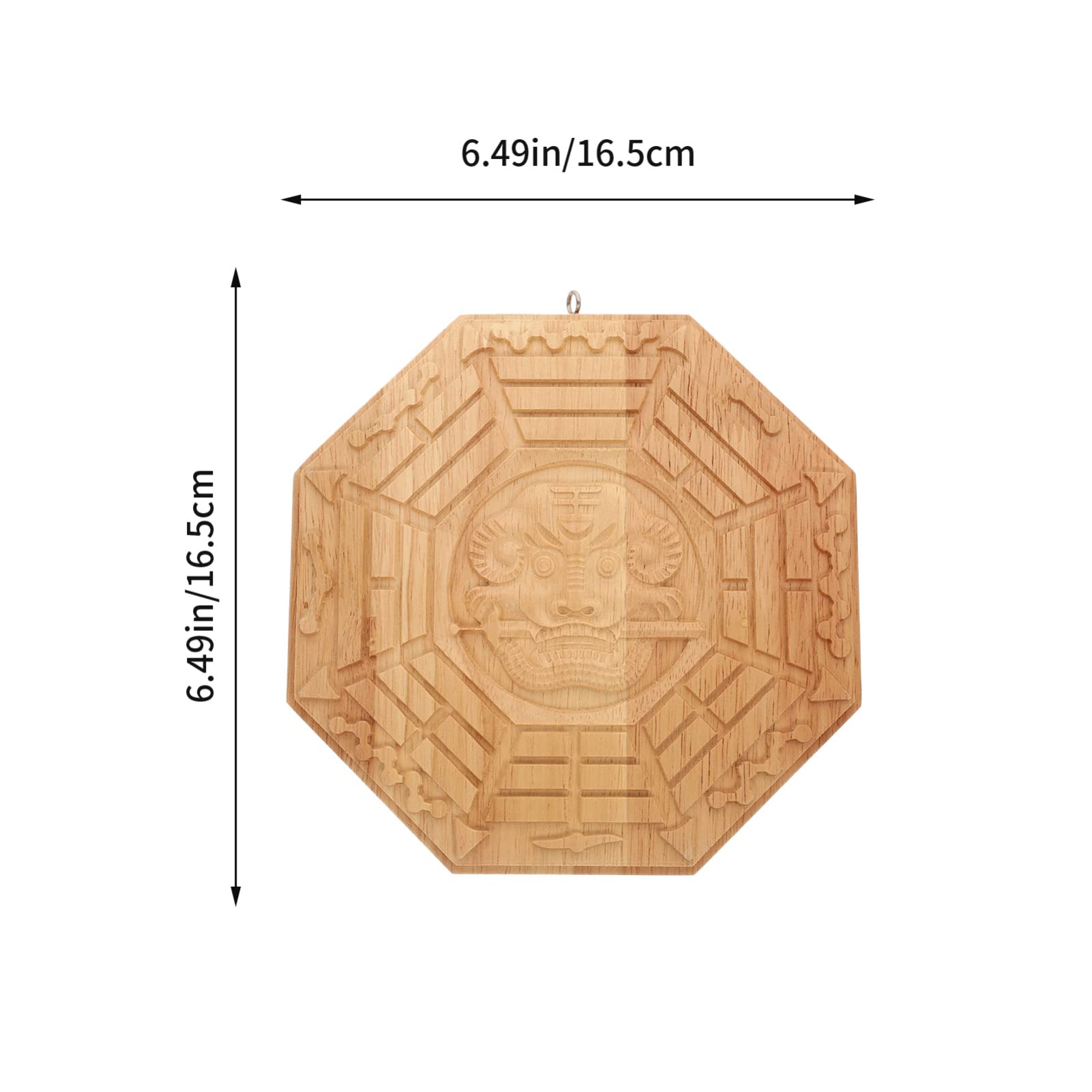 FOMIYES 1pc Creative Feng Shui Pendant Wooden Bagua Mirror Wall Art Decoration for Home Unique Exorcism and Feng Shui Ornament Easy to Display and Care