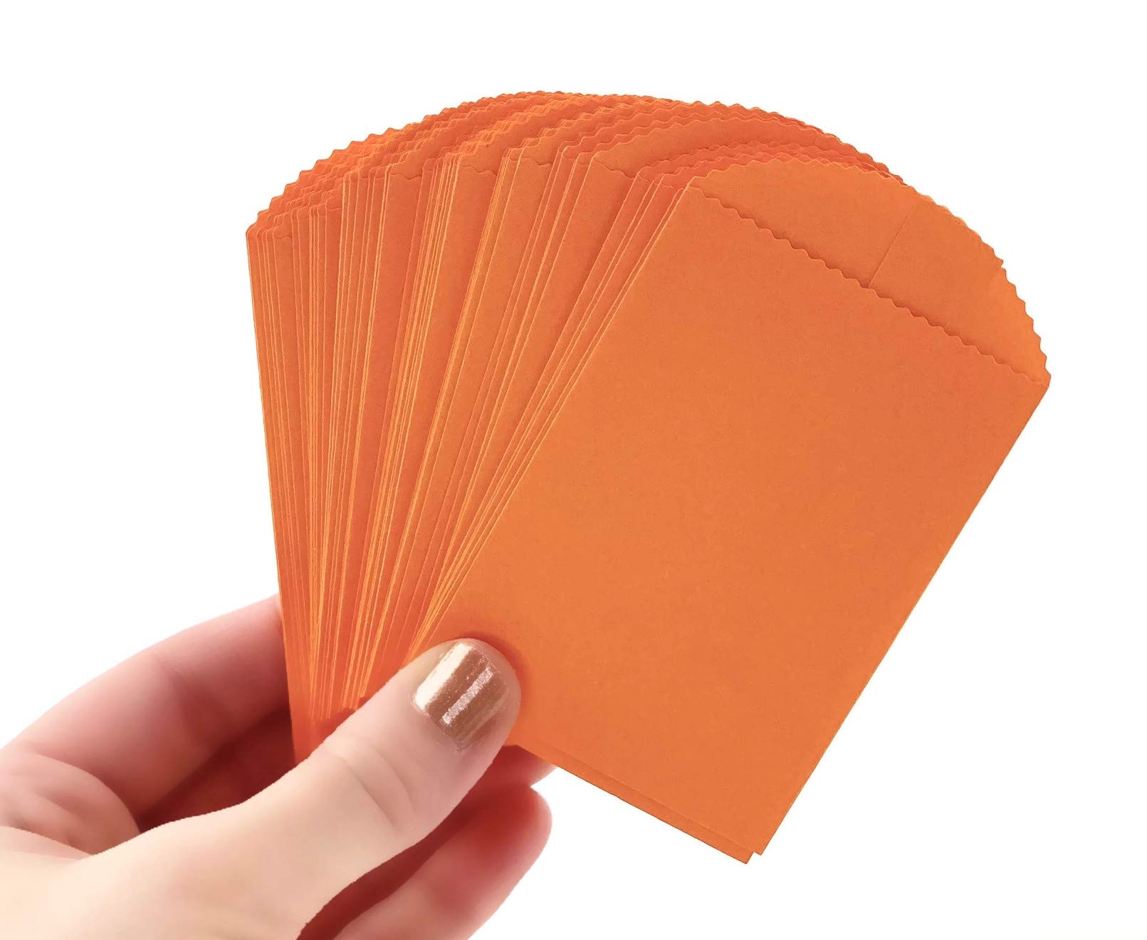 Stesha Supply Co. Orange Mini Paper Favor Bags Cutlery Fiesta Party Decor - 4" x 2.5" - 50 Count
