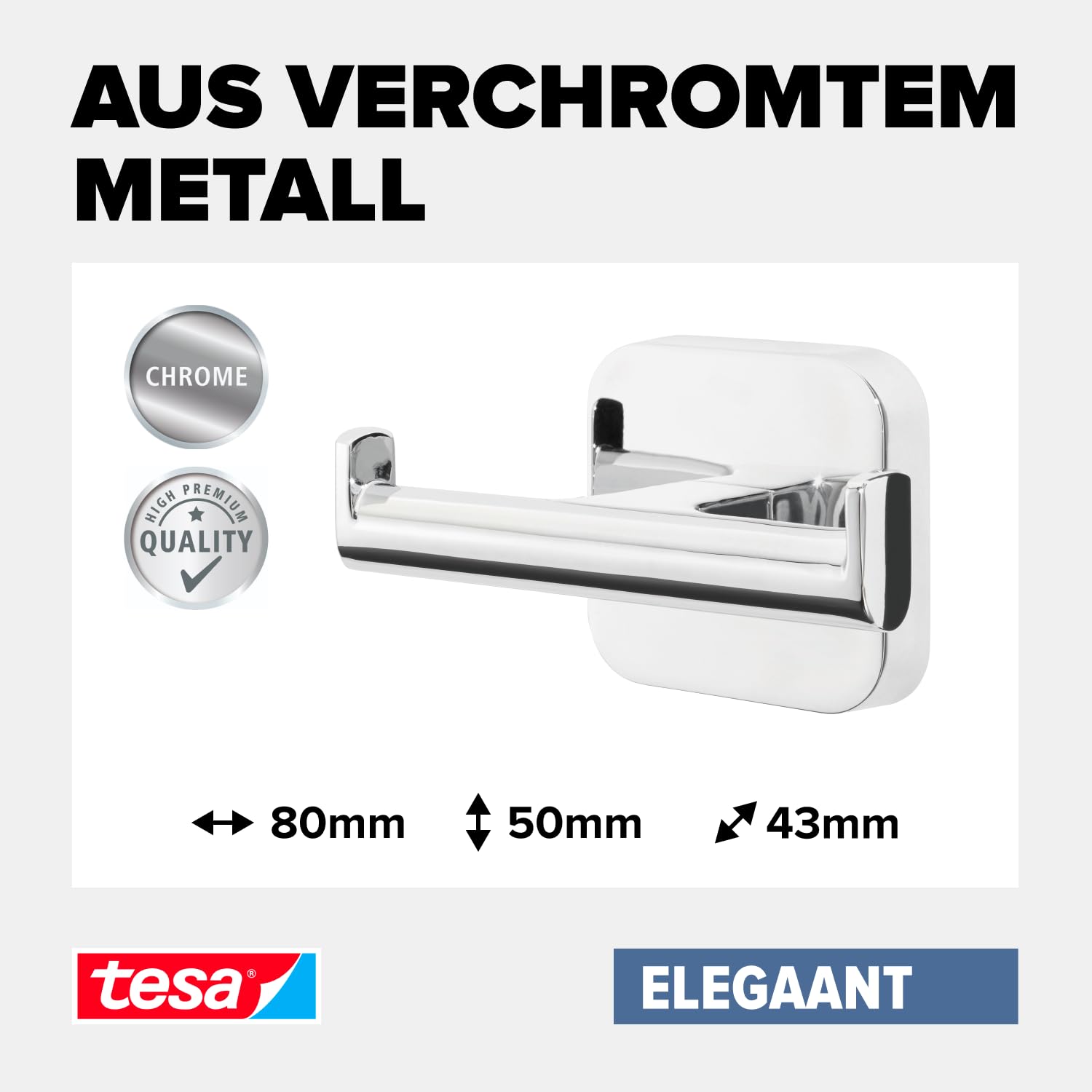 tesa ELEGAANT Doppel-Handtuchhaken – Bild 3