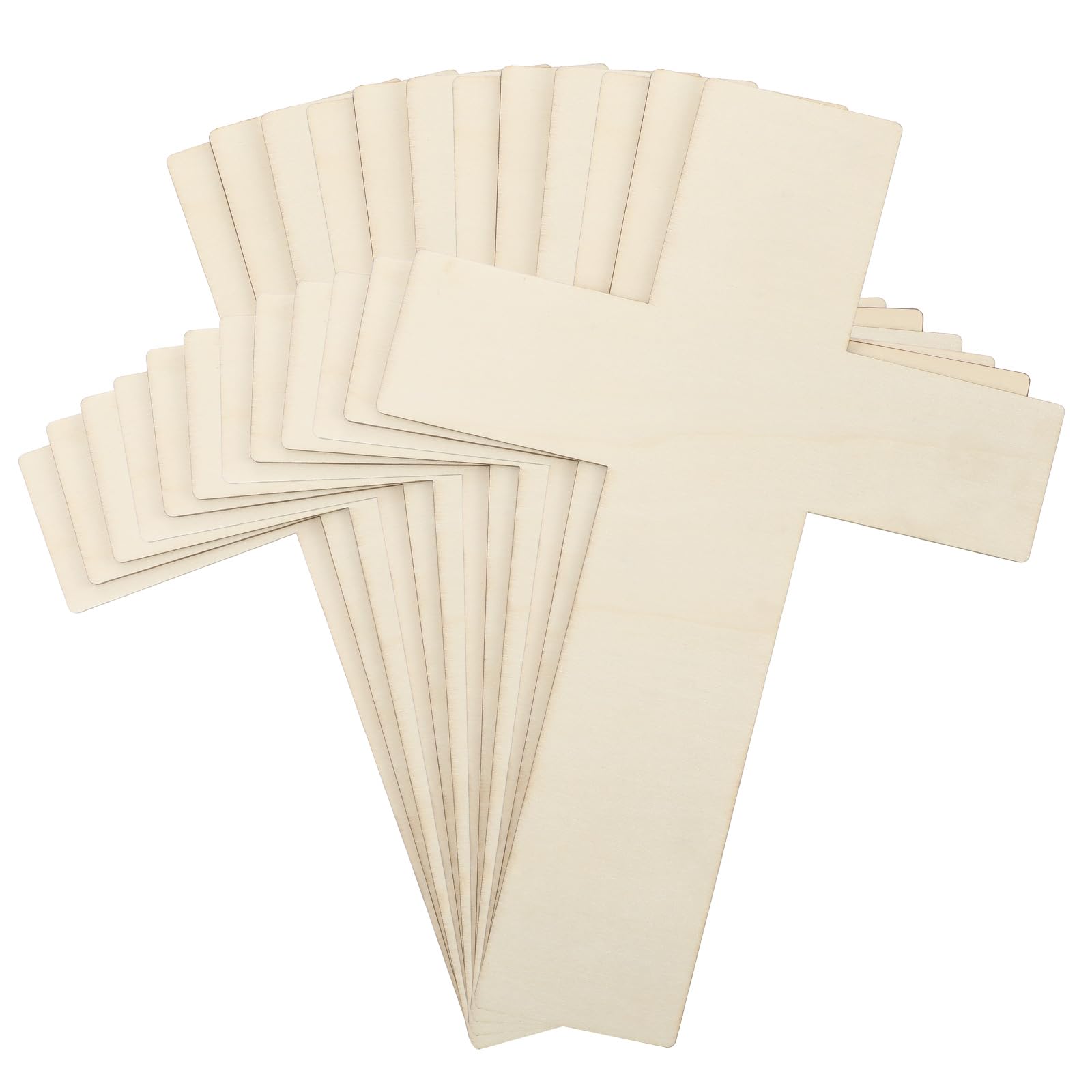 Photo 1 of Anglechic 12 Pcs Wooden Cross Craft 12 Inch Wood Crosses for Crafts Unfinished Wood Cutouts for DIY Arts Craft Project Easter Sunday School Church Home Decoration